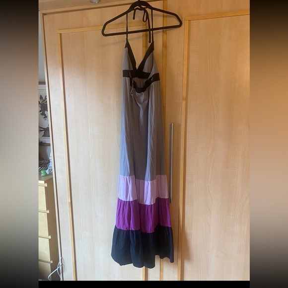Roxy Colorblock Halter Maxi Dress Size Small - Picture 5 of 8